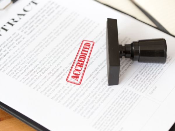 Global accreditation concept background